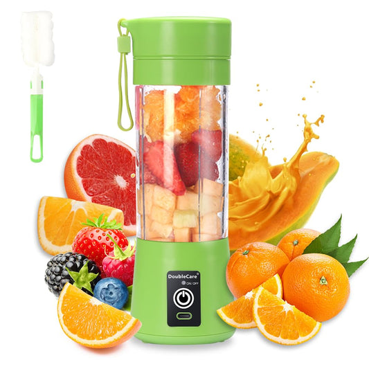 Portable Blender Cup,Electric USB Juicer Blender,Mini Blender Portable Blender For Shakes and Smoothies, Juice,380ml, Six Blades Great for Mixing